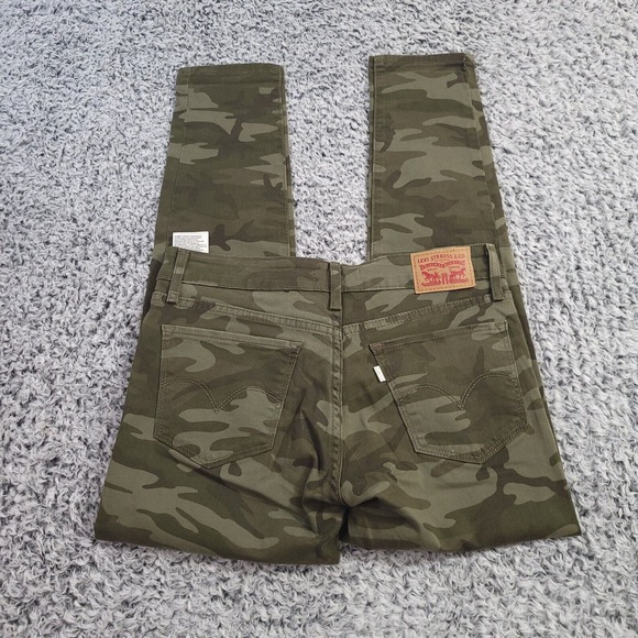 Levi's Denim - Levis 711 Jeans Womens 27 Green Camo Skinny Normcore Preppy Classiccore Mom